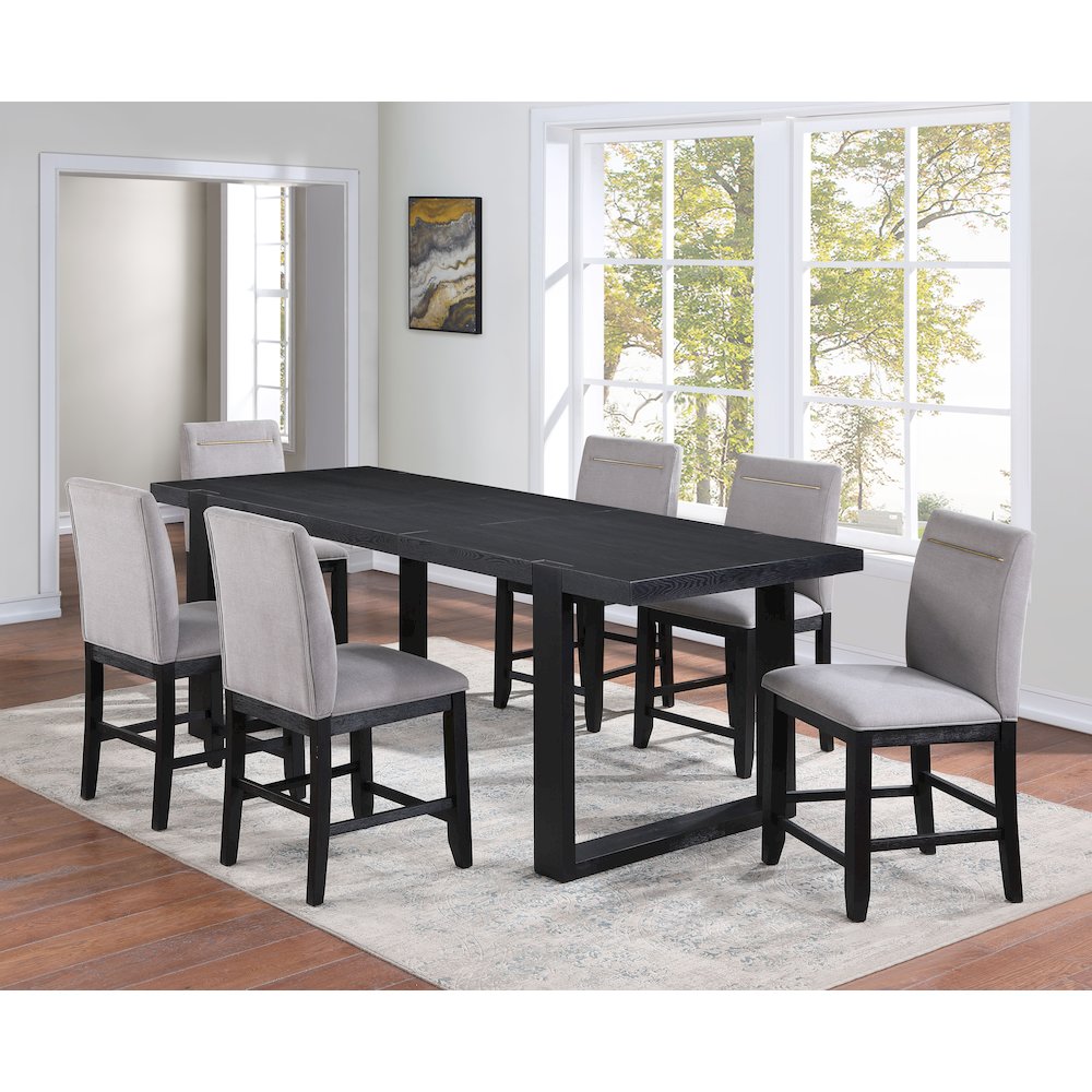 Yves 7pc Counter Height Dining Set. Picture 4