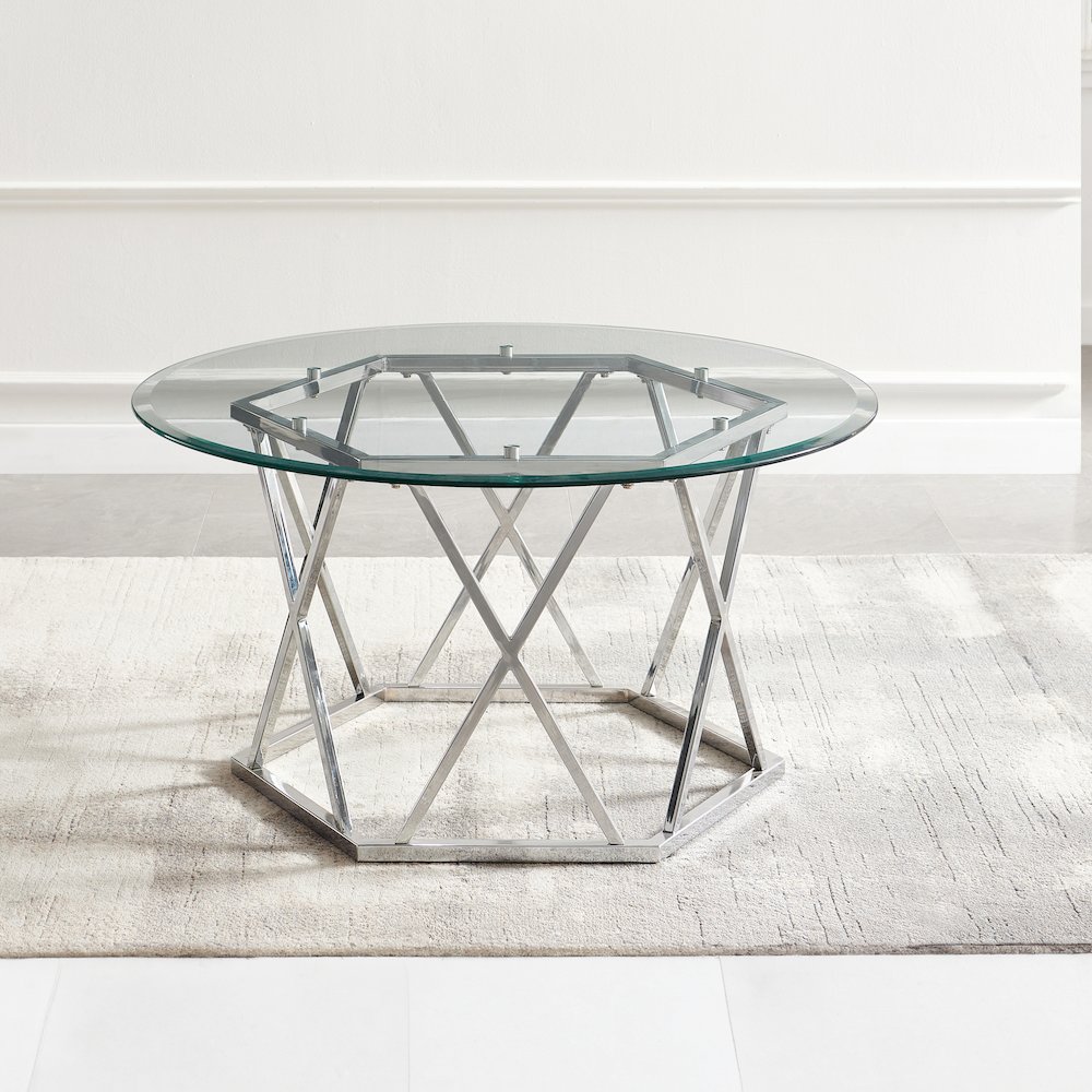 Escondido Glass Cocktail Table. Picture 3