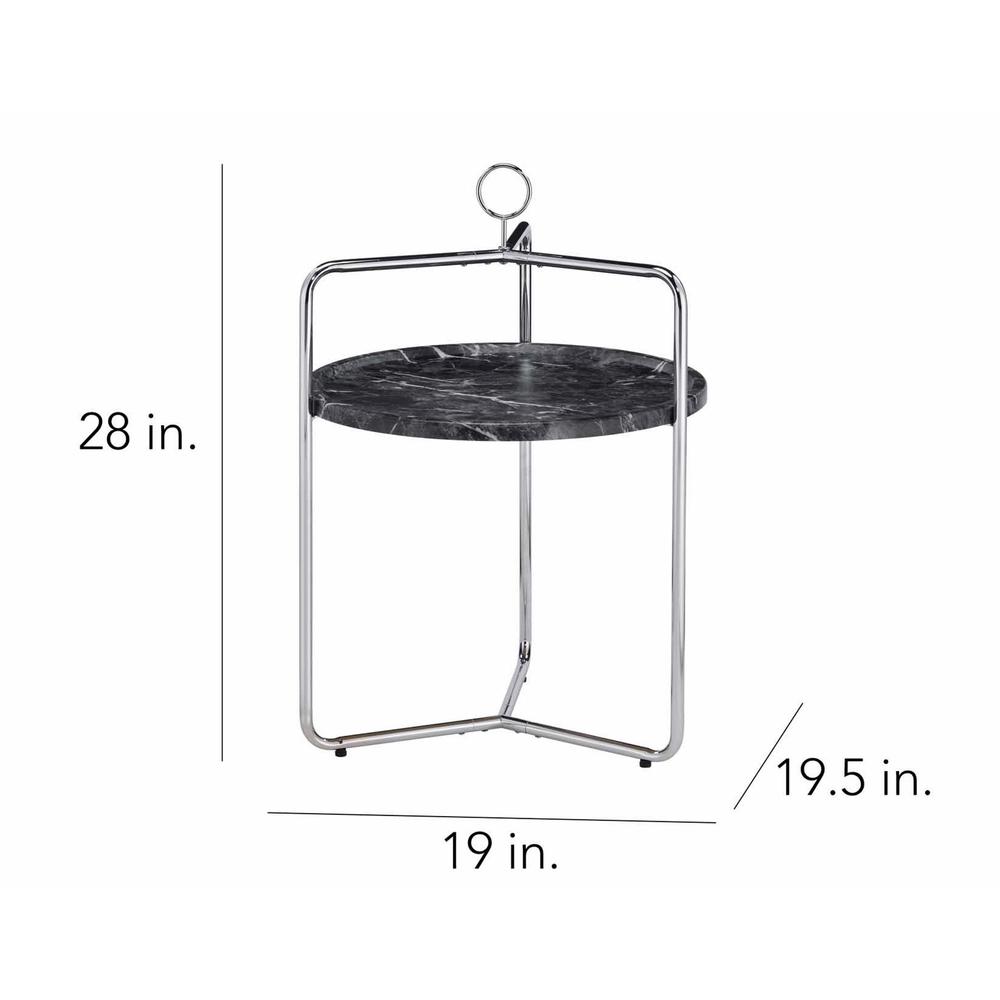 Miro Side Table [Black/Silver]. Picture 2