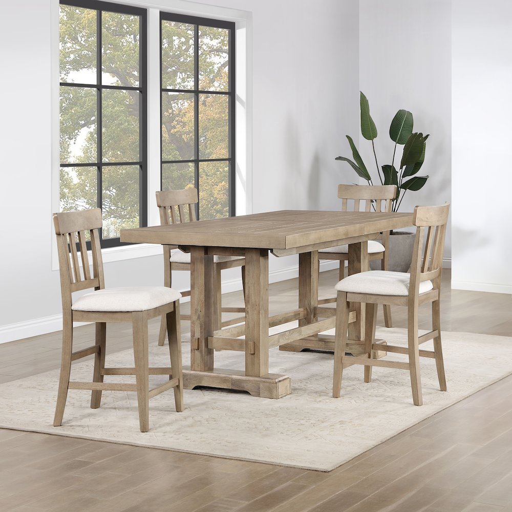 Napa 5-Piece Counter Dining Set, Sand. Picture 4