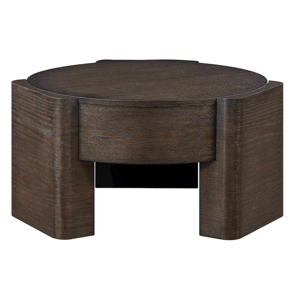 Salina Espresso Round Coffee Table. Picture 3