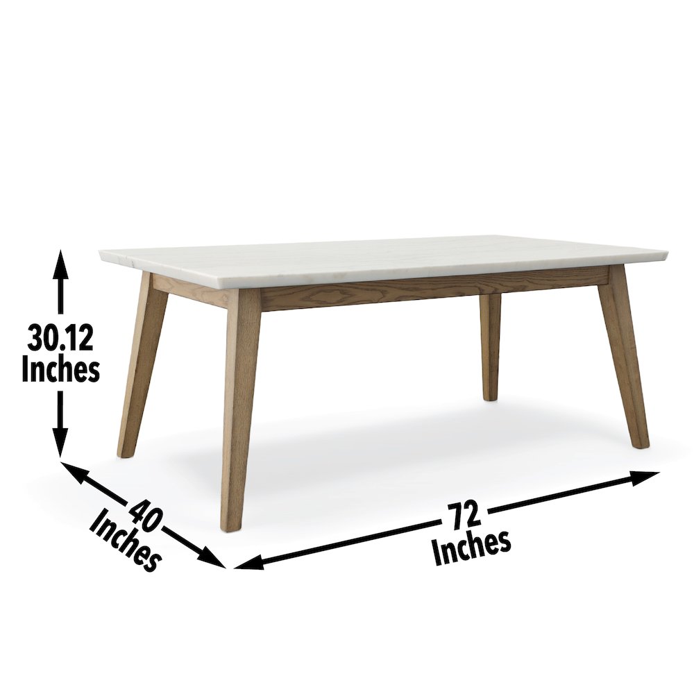 Vida White Marble Top Dining Table. Picture 8