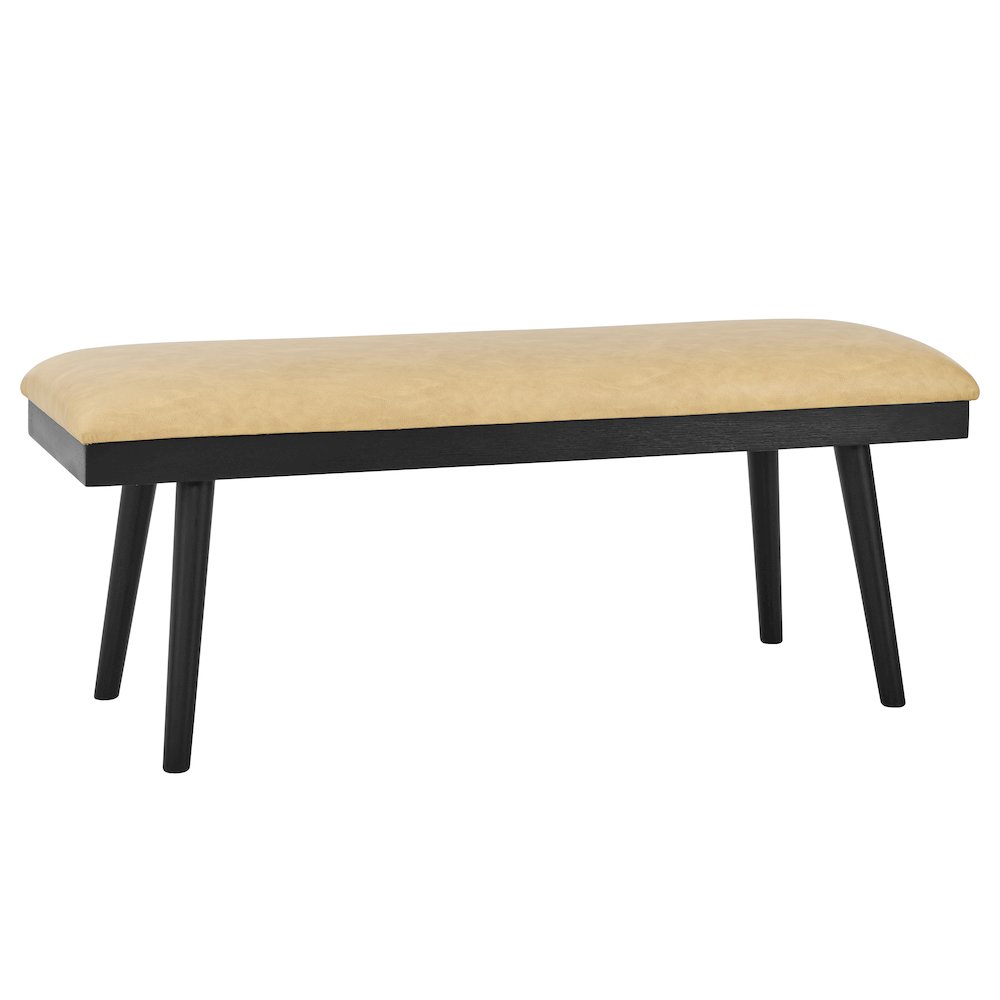 Vida 49″ Sand Vegan Leather Dining Bench. Picture 1