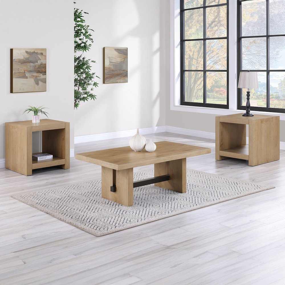 Aubrey 48″ Coffee Table, Brown. Picture 7