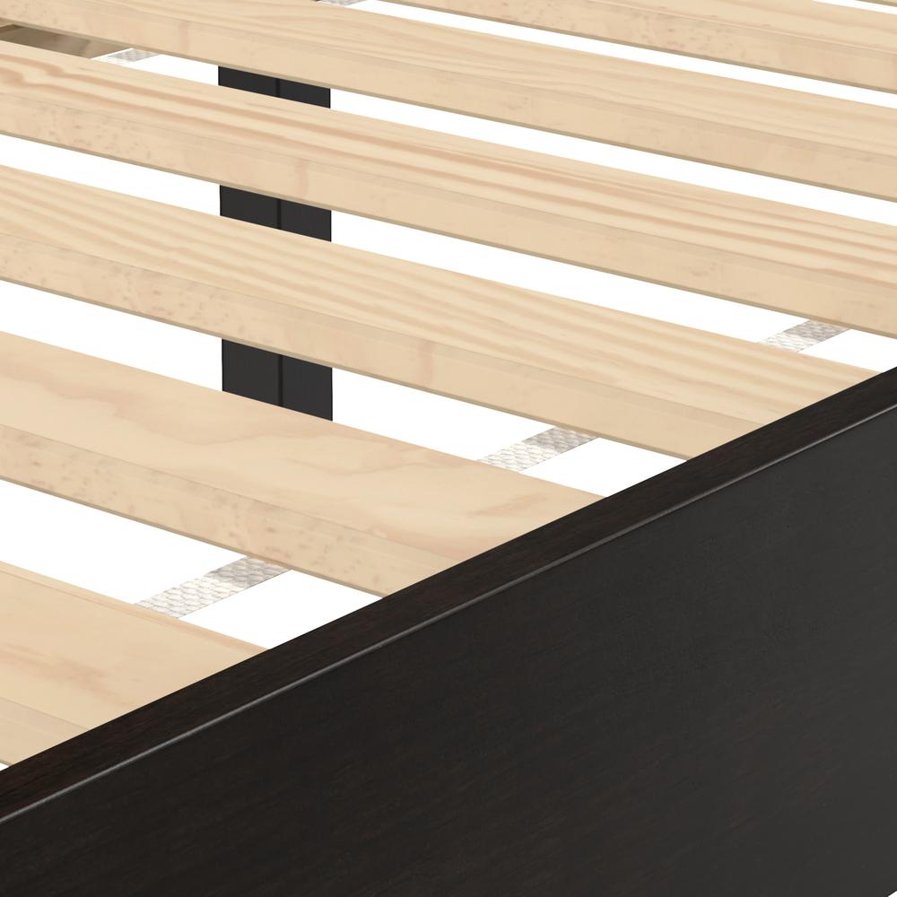 Nix Solid Wood Full Platform Bed, Black. Picture 2