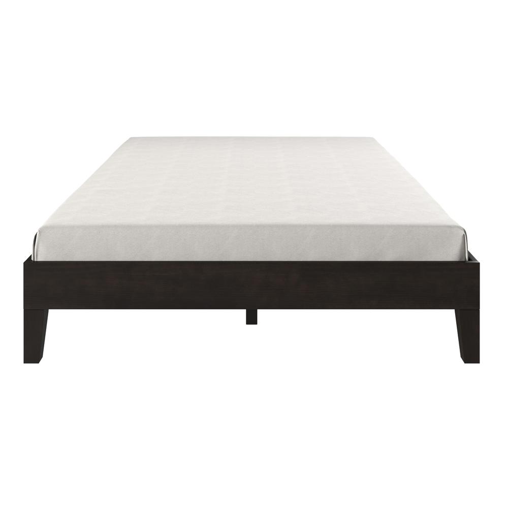 Nix Solid Wood Full Platform Bed, Black. Picture 12