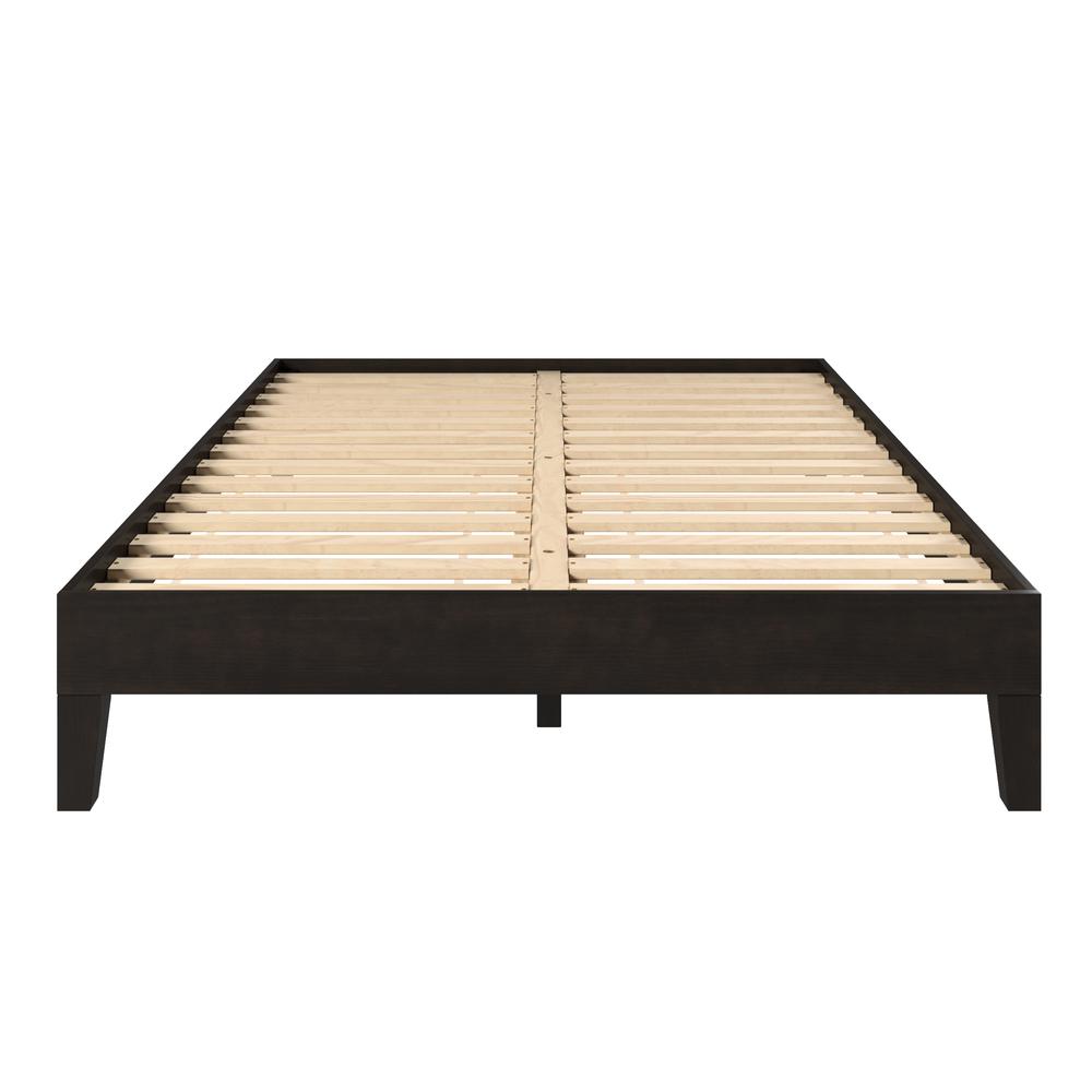 Nix Solid Wood Full Platform Bed, Black. Picture 13
