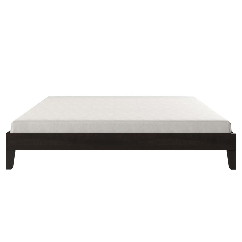 Nix Solid Wood Full Platform Bed, Black. Picture 14