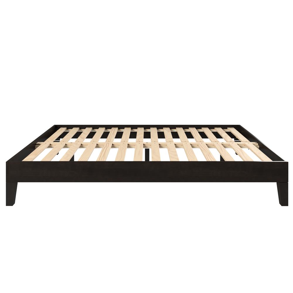 Nix Solid Wood Full Platform Bed, Black. Picture 15