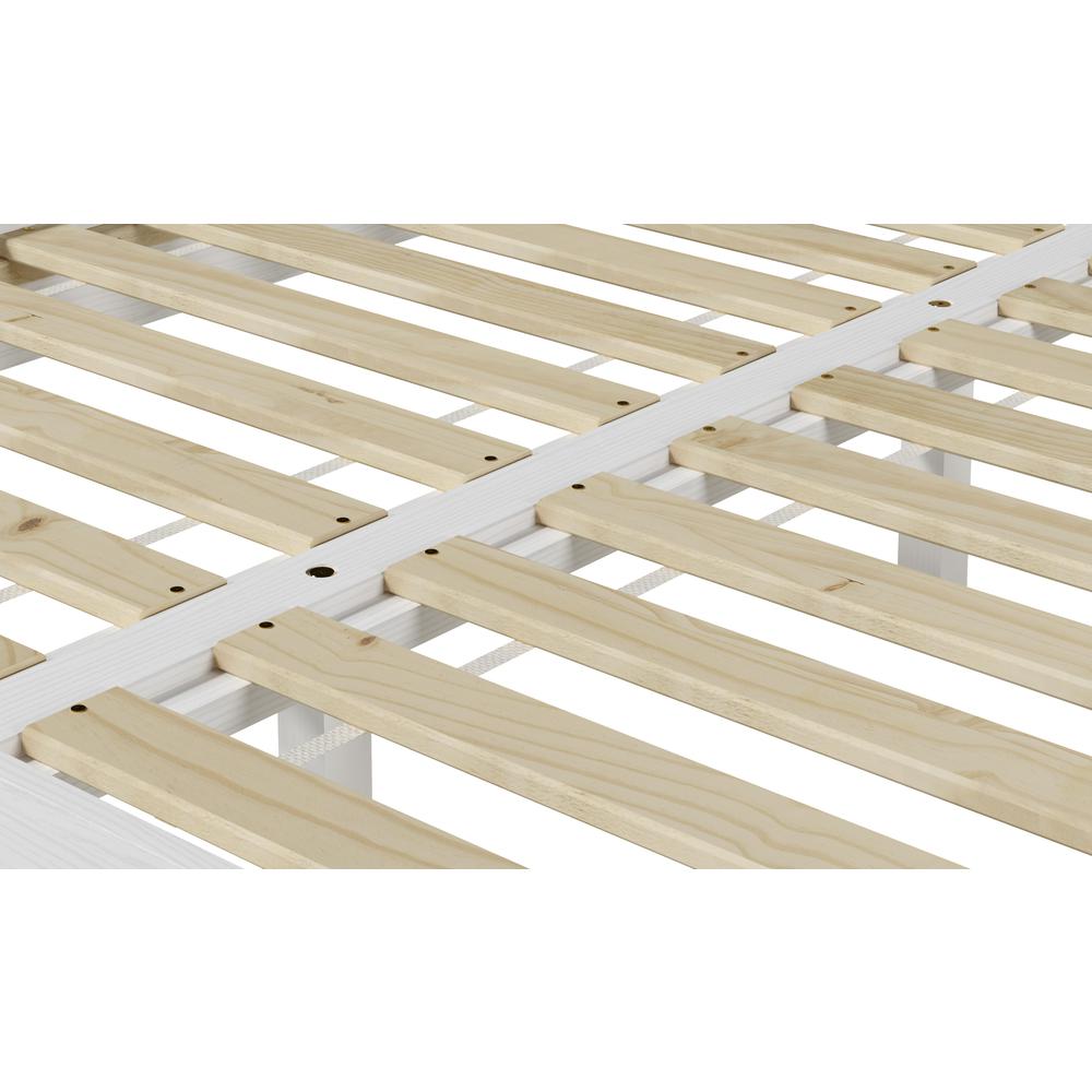 Nix Solid Wood Full Platform Bed, White. Picture 3