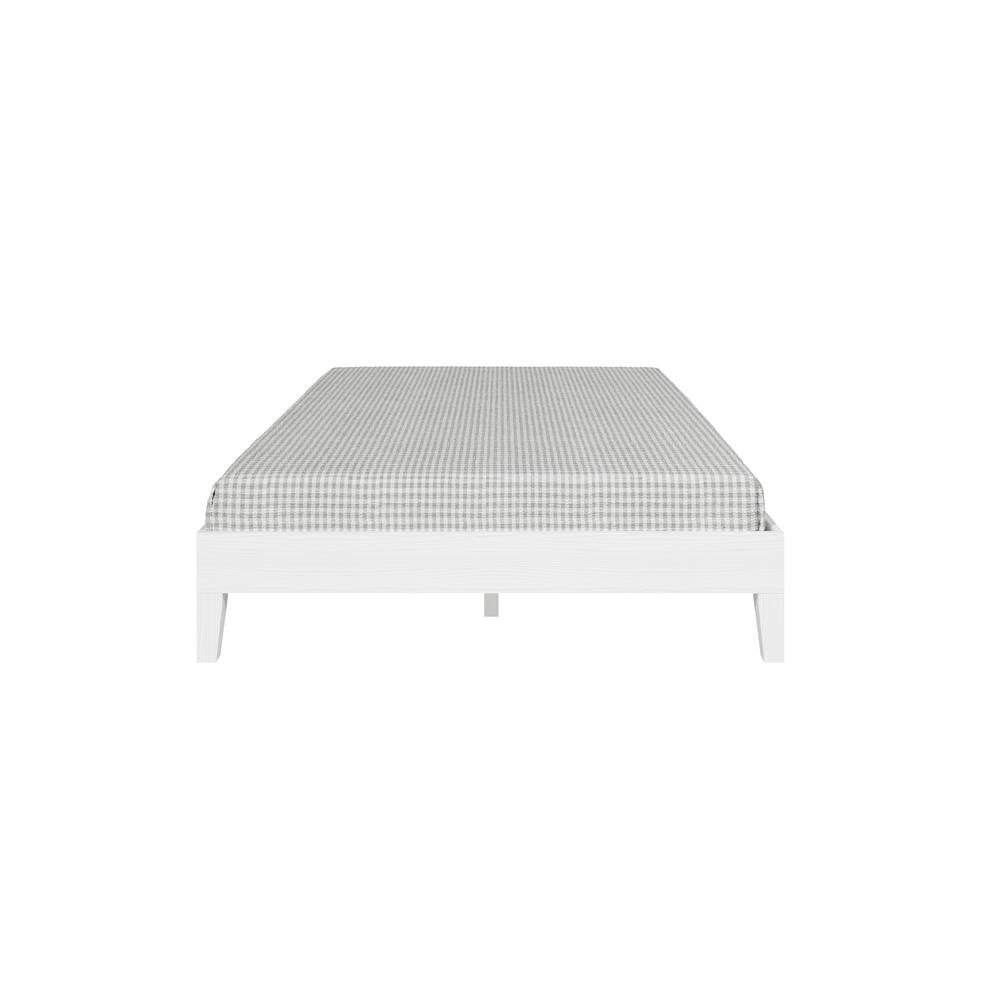 Nix Solid Wood Full Platform Bed, White. Picture 12