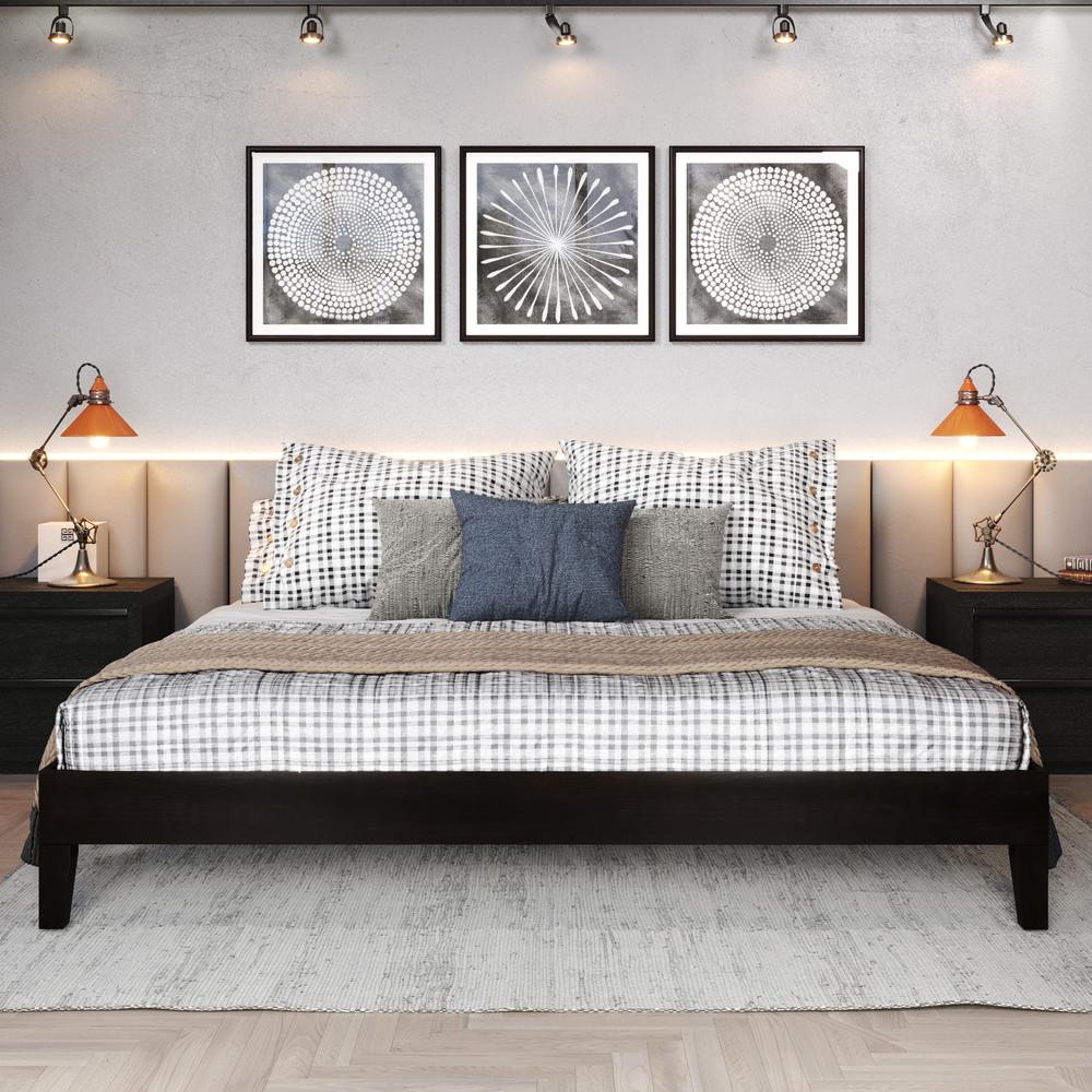 Nix King Platform Bed Black. Picture 5