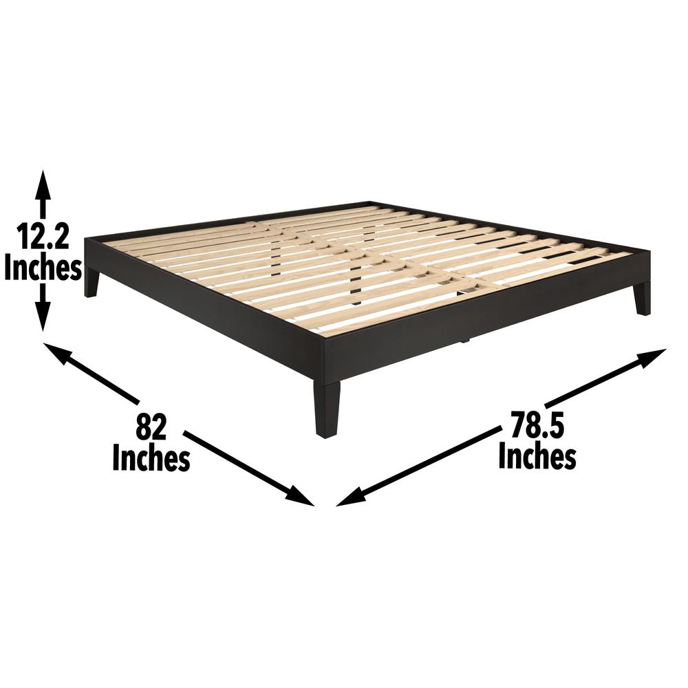 Nix King Platform Bed Black. Picture 6