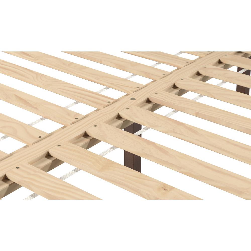 Nix Solid Wood King Platform Bed, Natural. Picture 3