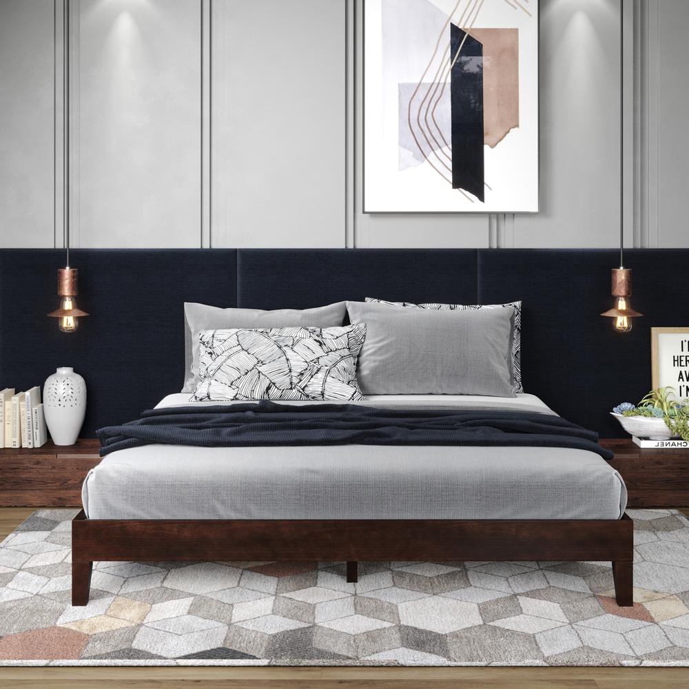 Nix Solid Wood King Platform Bed, Natural. Picture 1