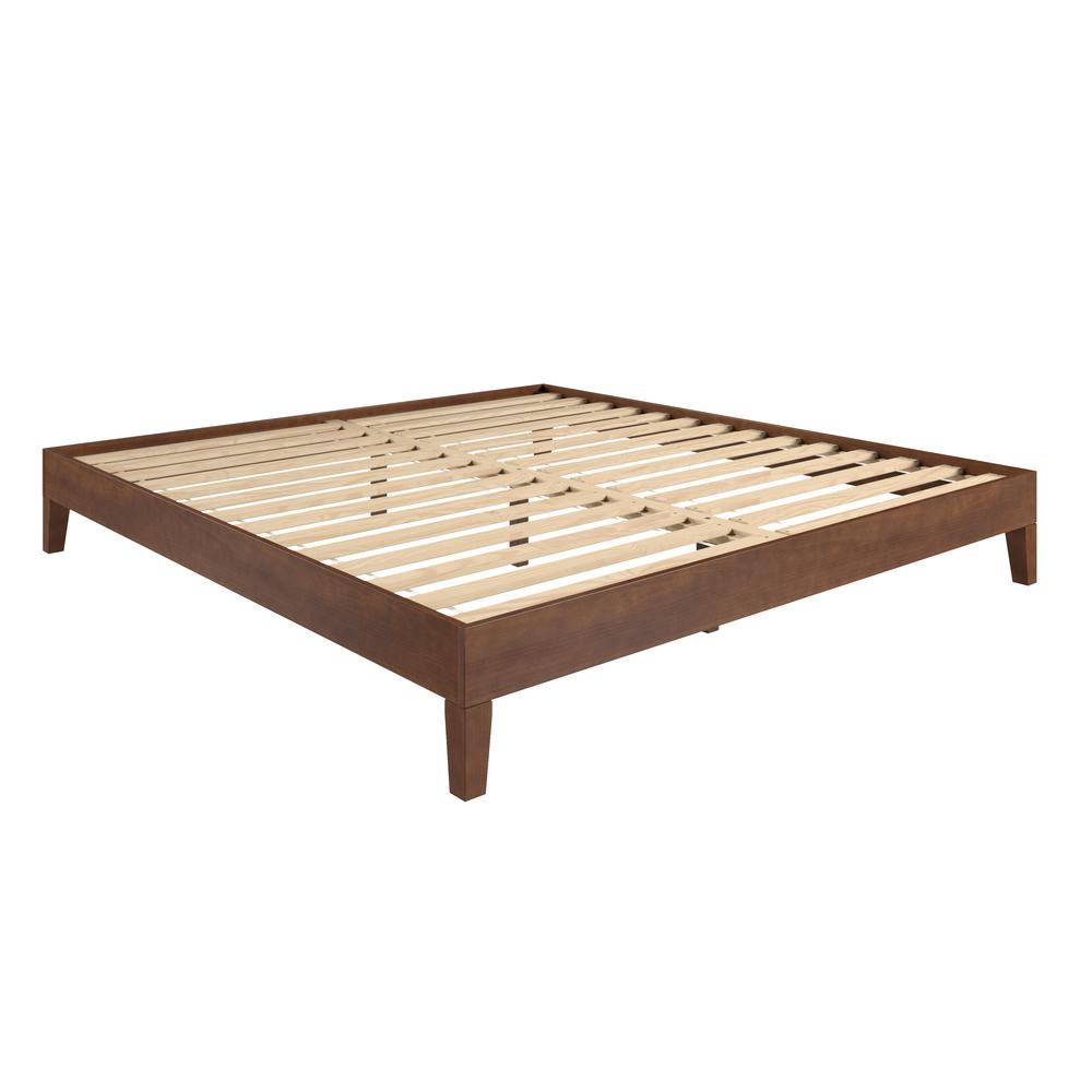 Nix Solid Wood King Platform Bed, Natural. Picture 5
