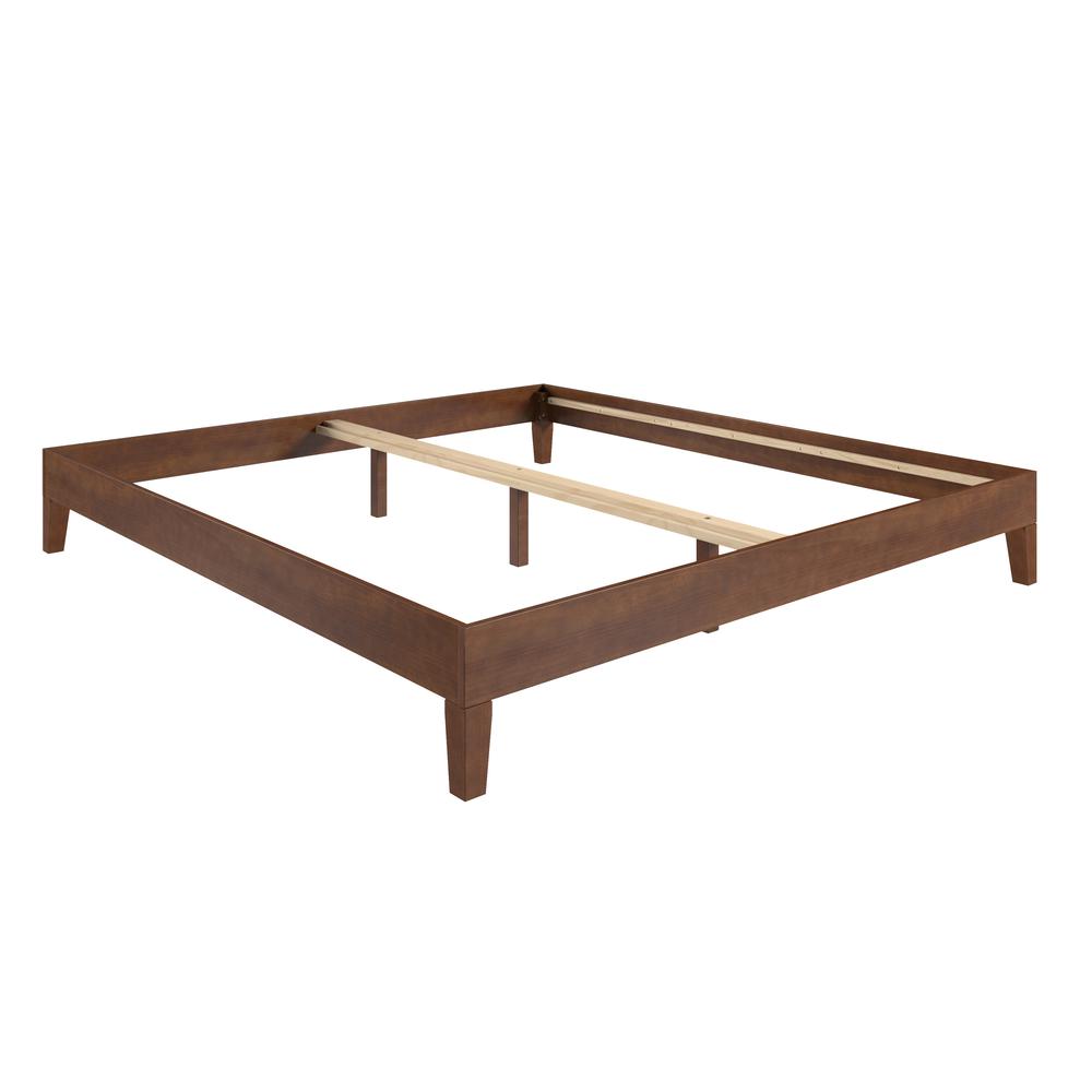 Nix Solid Wood King Platform Bed, Natural. Picture 9