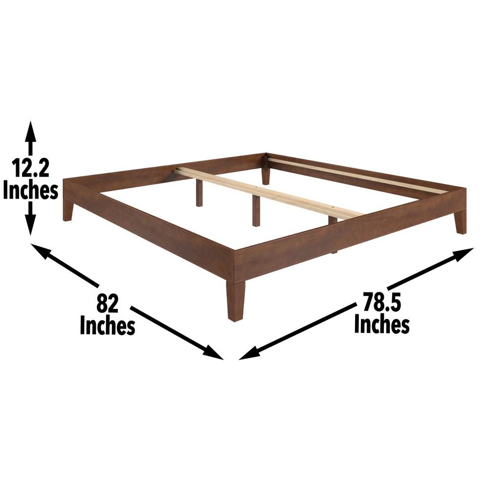Nix Solid Wood King Platform Bed, Natural. Picture 2