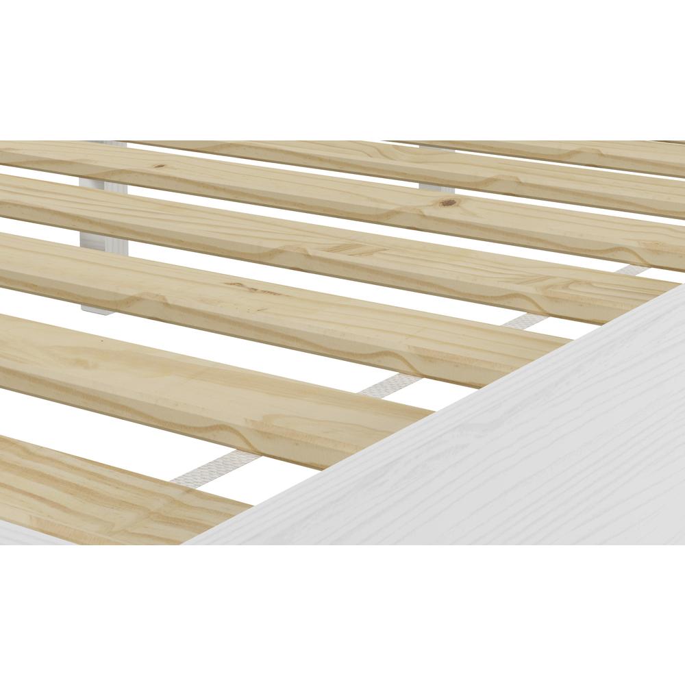 Nix Solid Wood King Platform Bed, White. Picture 14