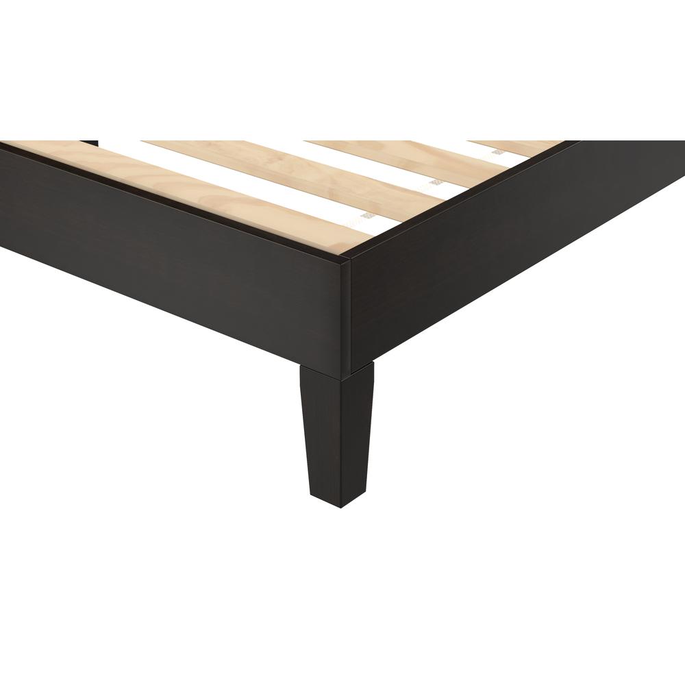 Nix Solid Wood Queen Platform Bed, Black. Picture 3