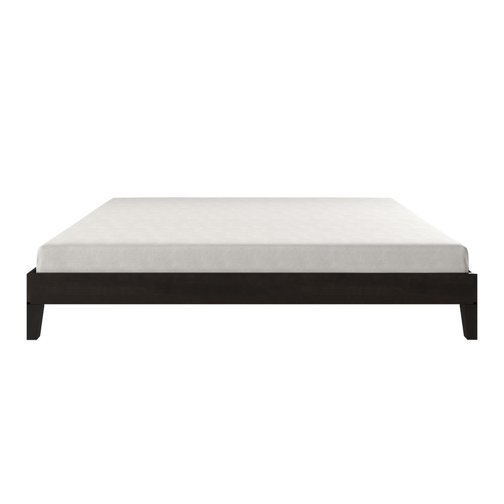 Nix Solid Wood Queen Platform Bed, Black. Picture 10