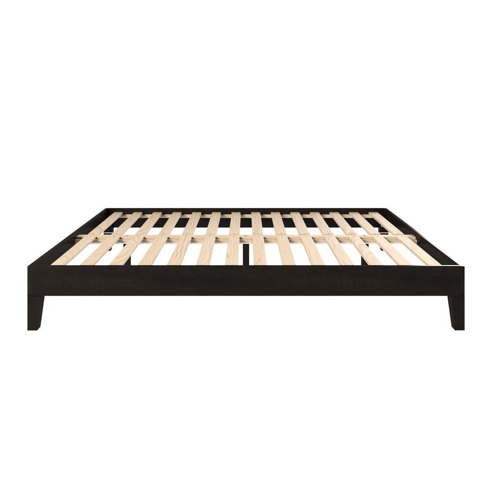 Nix Solid Wood Queen Platform Bed, Black. Picture 11
