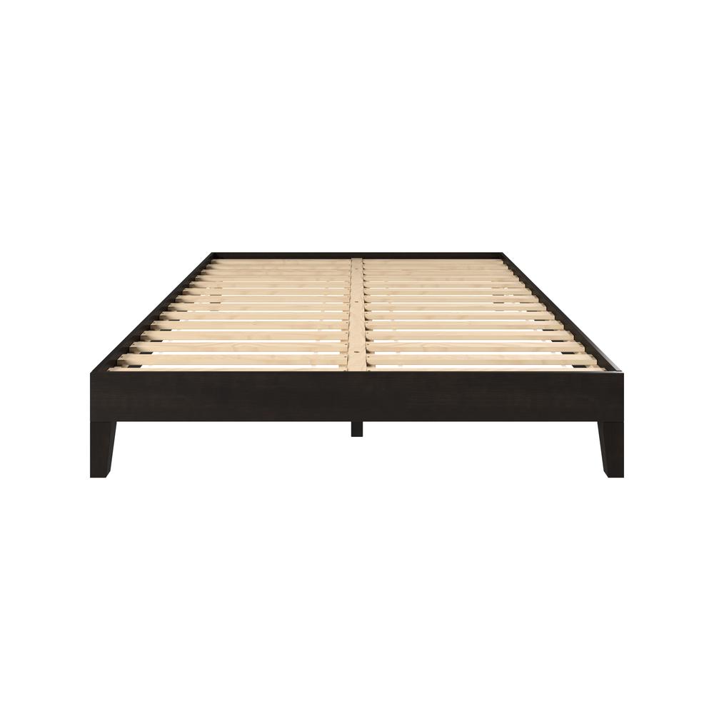 Nix Solid Wood Queen Platform Bed, Black. Picture 13