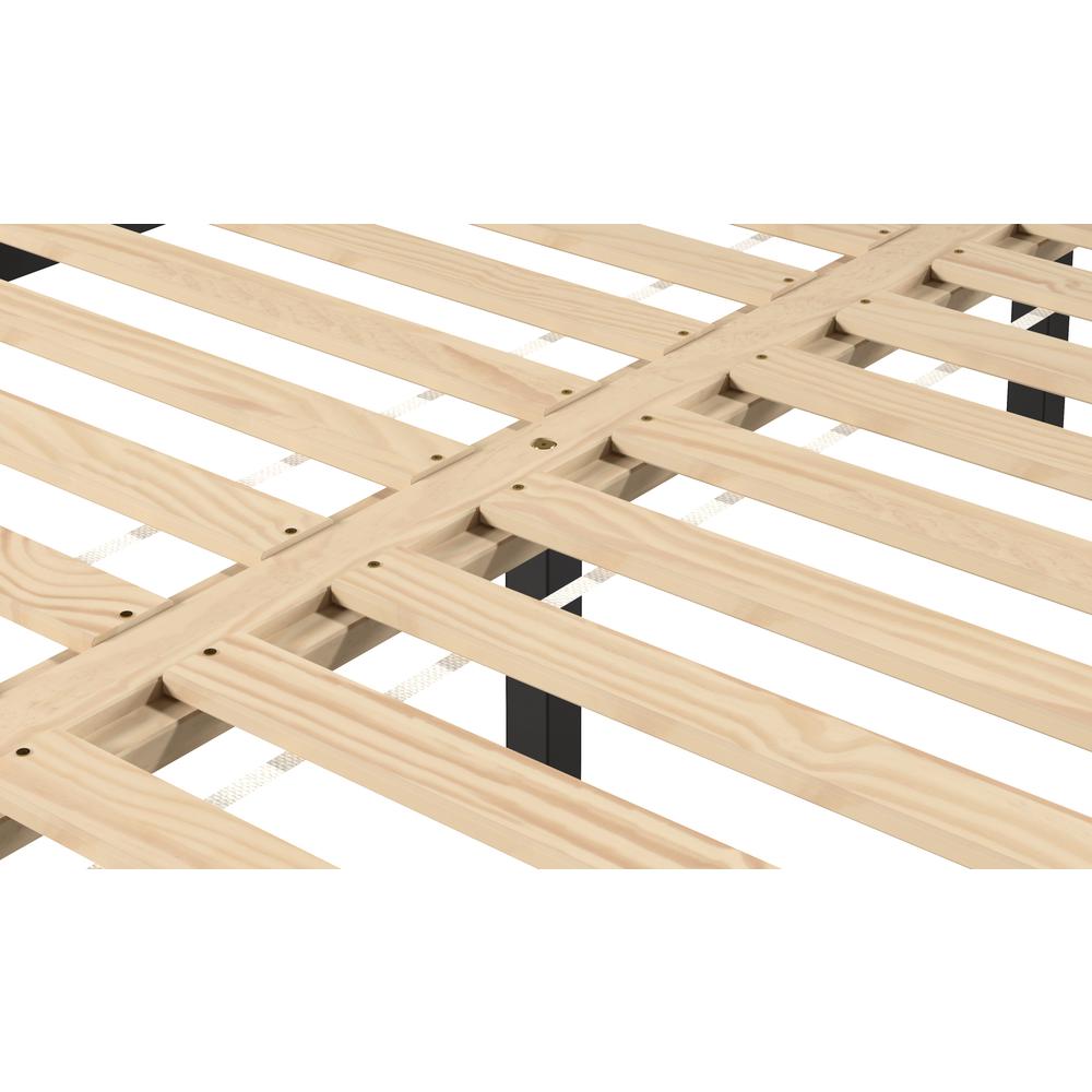 Nix Solid Wood Queen Platform Bed, Black. Picture 14