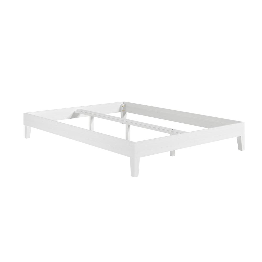 Nix Solid Wood Queen Platform Bed, White. Picture 12