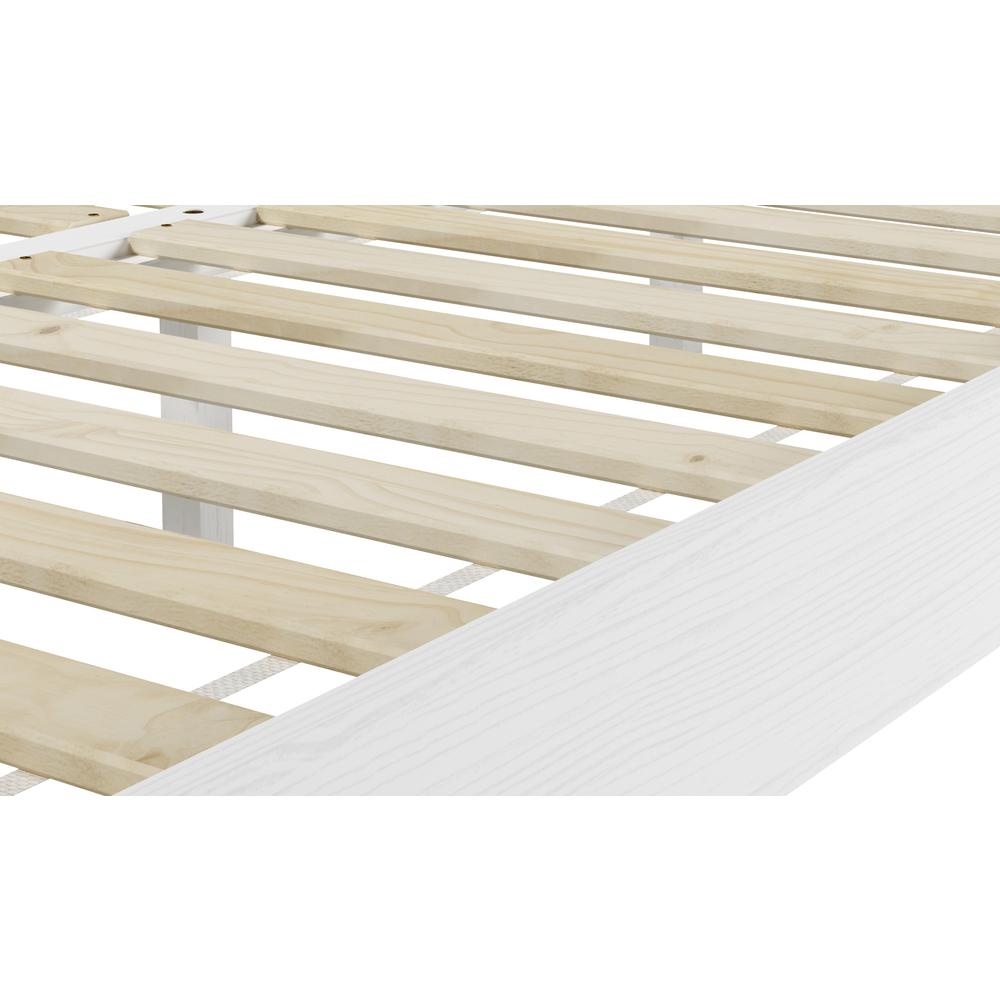 Nix Solid Wood Queen Platform Bed, White. Picture 13