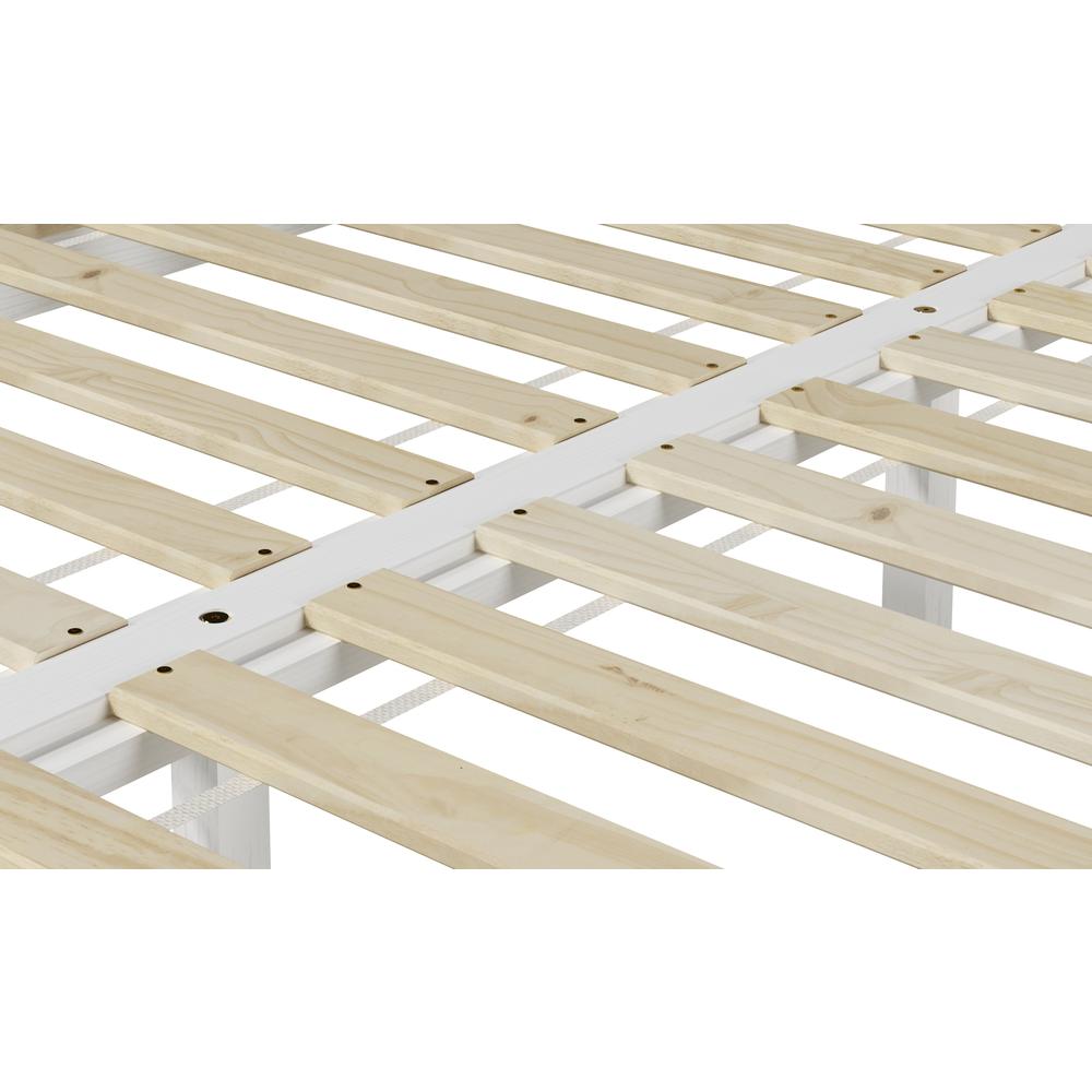 Nix Solid Wood Queen Platform Bed, White. Picture 14