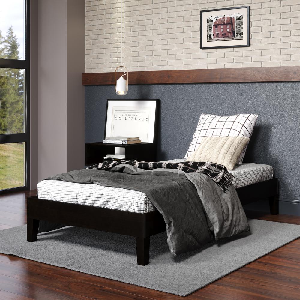 Nix Twin Platform Bed Black. Picture 1