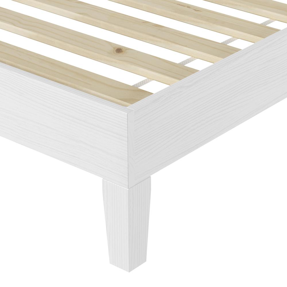 Nix White Solid Wood Platform Bed, Twin. Picture 4