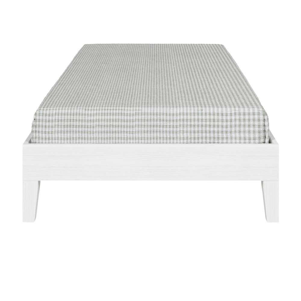 Nix White Solid Wood Platform Bed, Twin. Picture 12