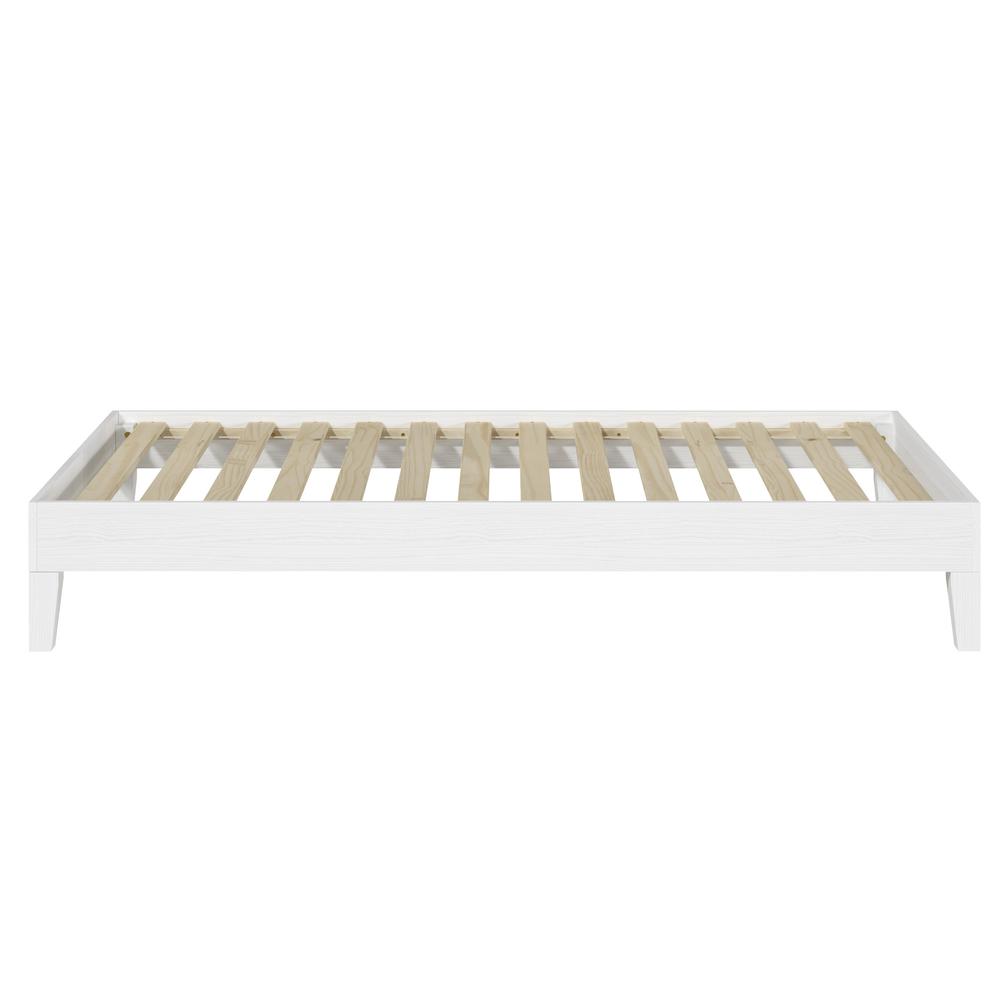 Nix White Solid Wood Platform Bed, Twin. Picture 16