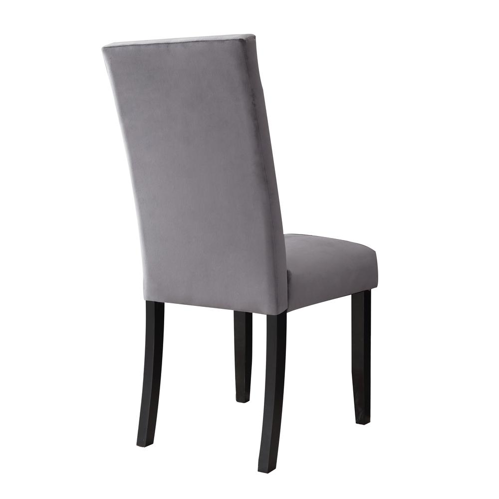 Napoli Gray Velvet Side Chair. Picture 5