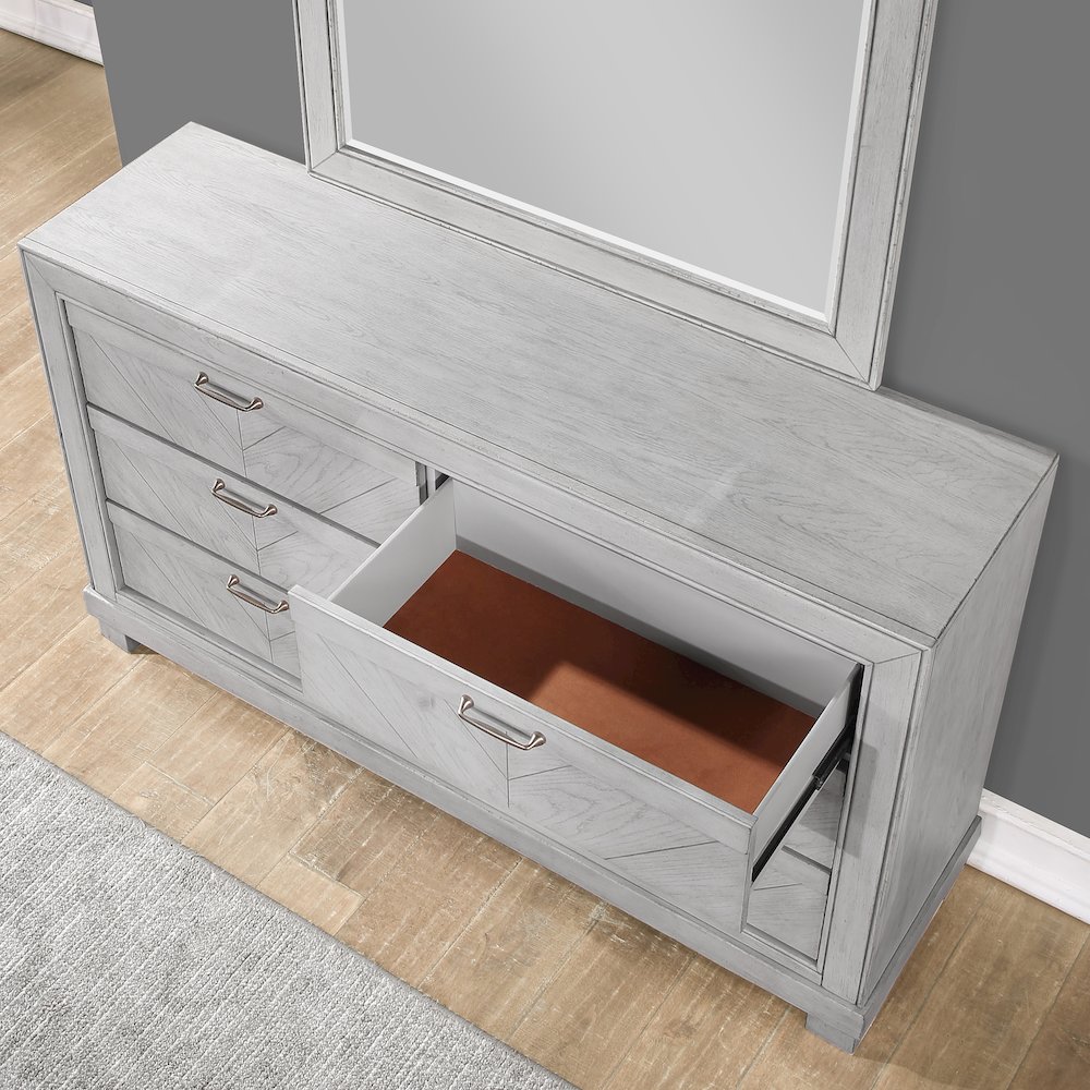 Montana Dresser and Mirror, Gray. Picture 8