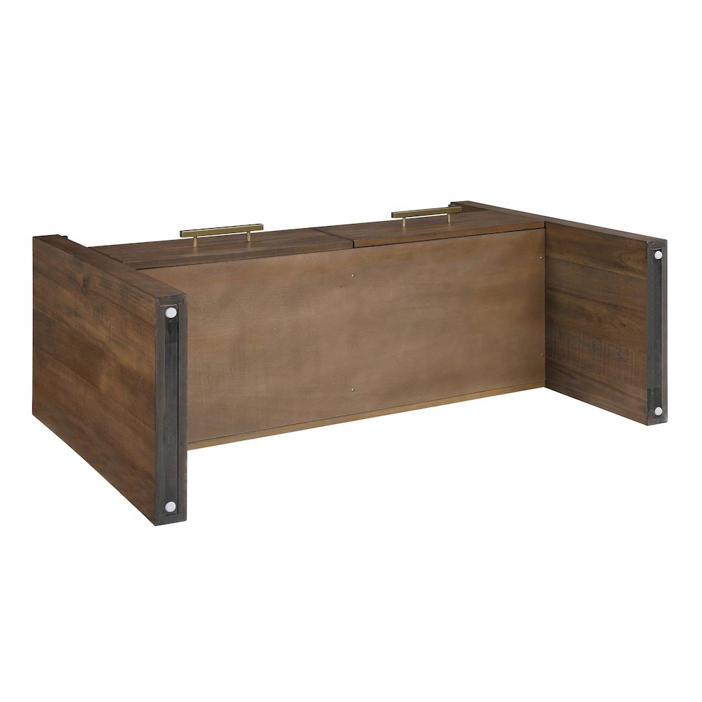 Garland Glass Top Sofa Table, Toffee Finish. Picture 7