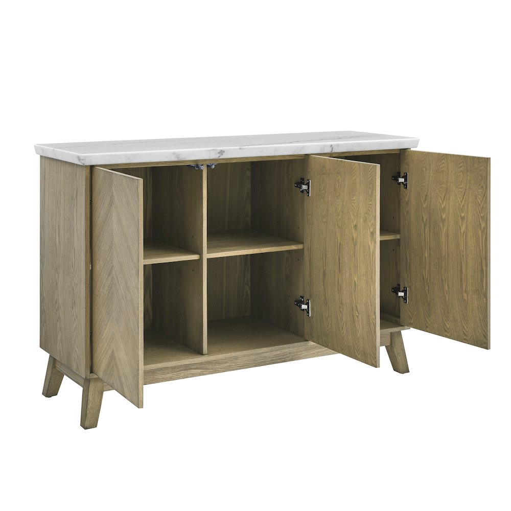 Vida White Marble Top Server. Picture 2