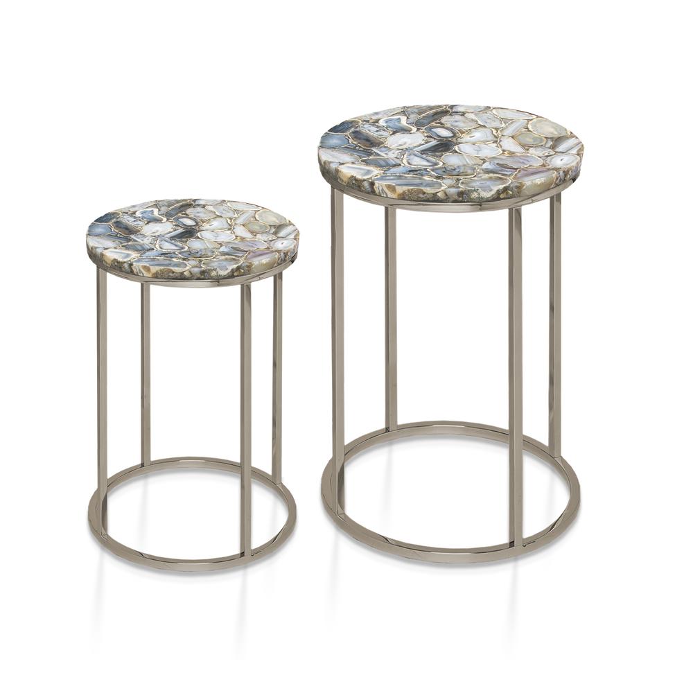 Onyx Agate Top Nesting Table. Picture 1