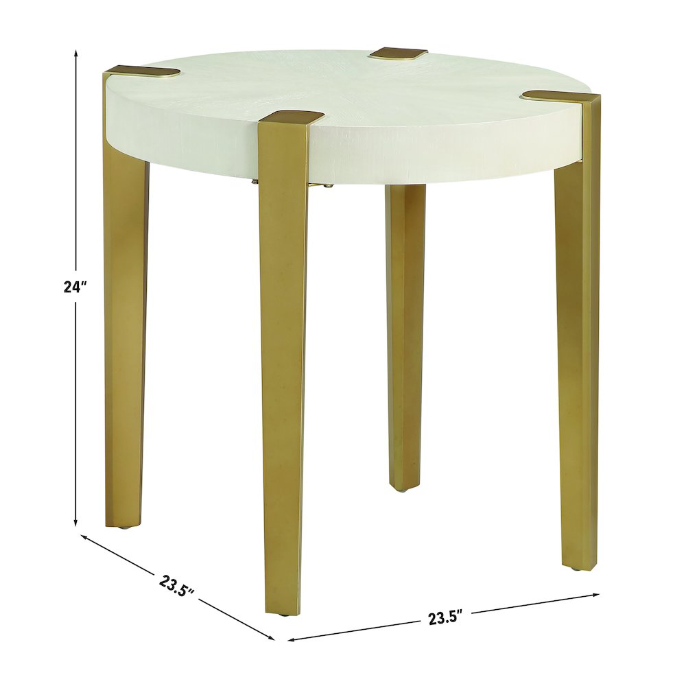Gracie End Table, White. Picture 6