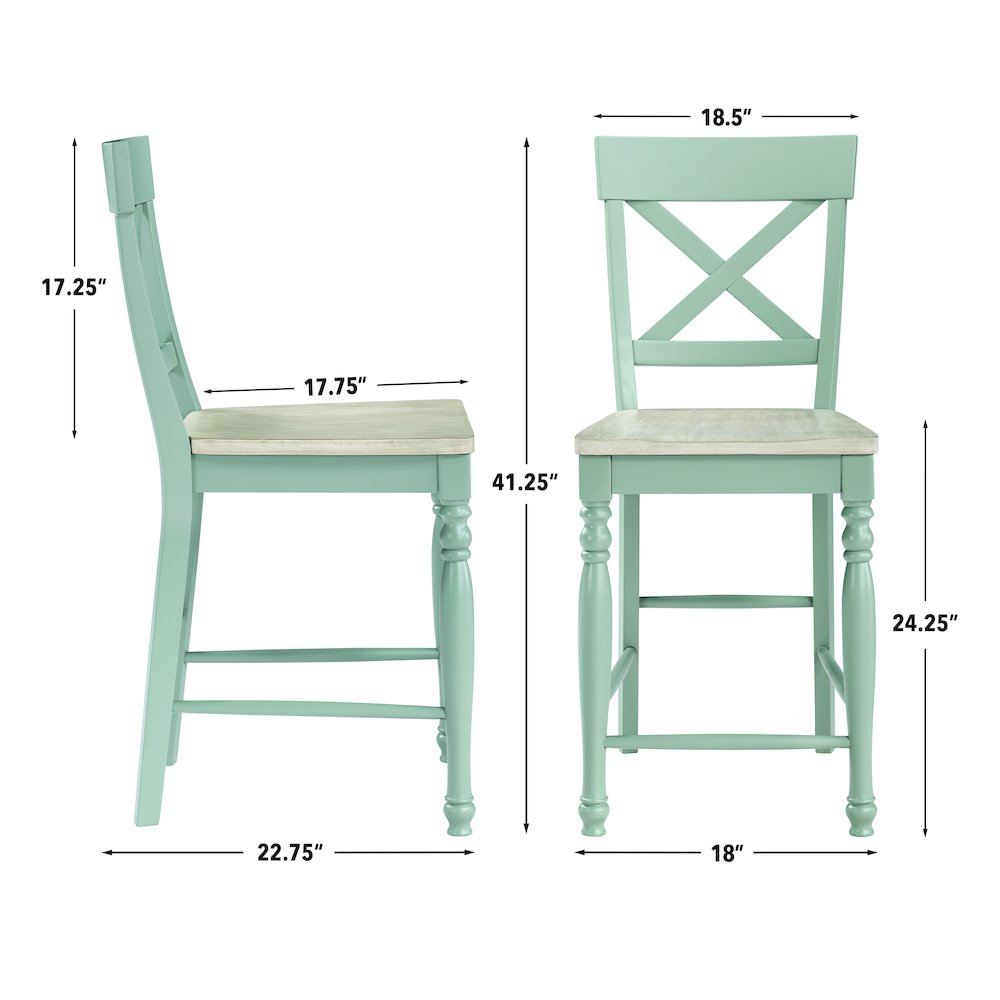 Darcy Green Counter Chair. Picture 7