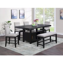 Yves Counter Height Storage Dining Set 6pc. Picture 4