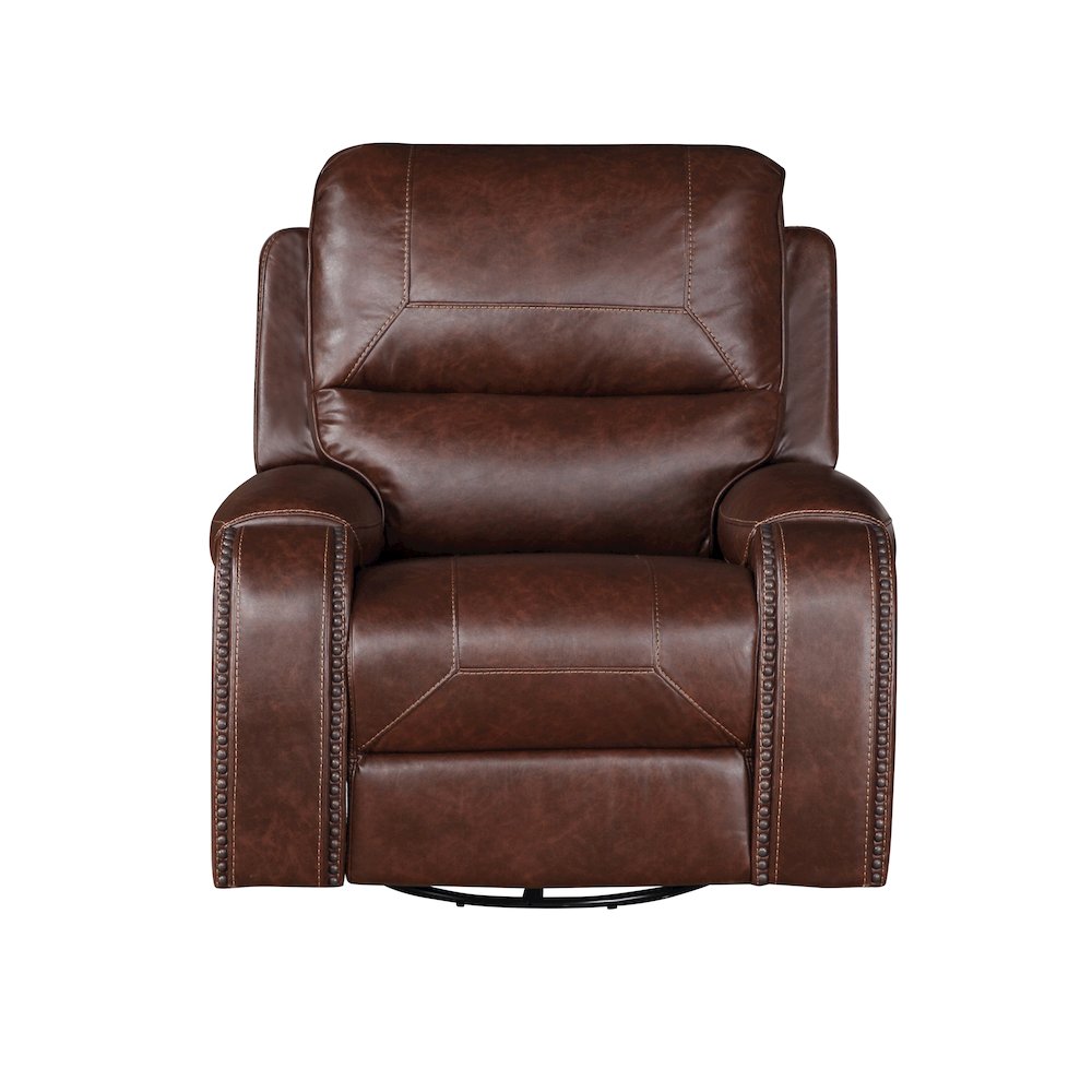 Keily Brown Manual Recliner. Picture 4