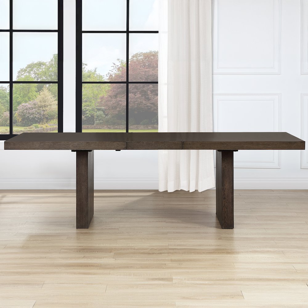Evan 78-96 inch Dining Table with 18" Leaf. Picture 2