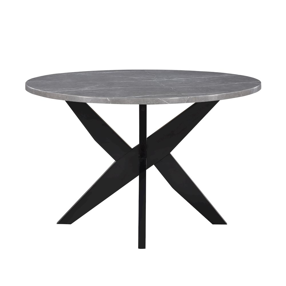 Amy 48-inch Round Faux-Marble Dining Table. Picture 3