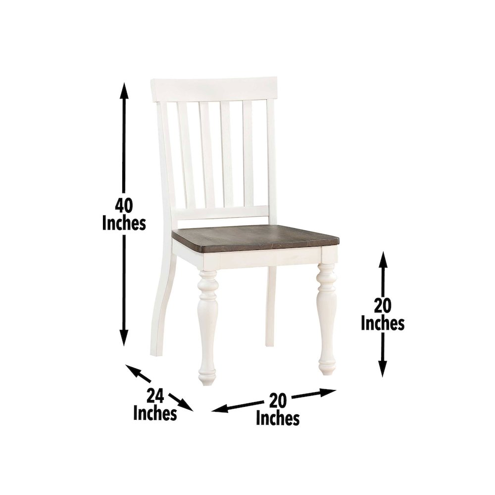 Joanna Two tone 7pc dining w bench. Picture 11