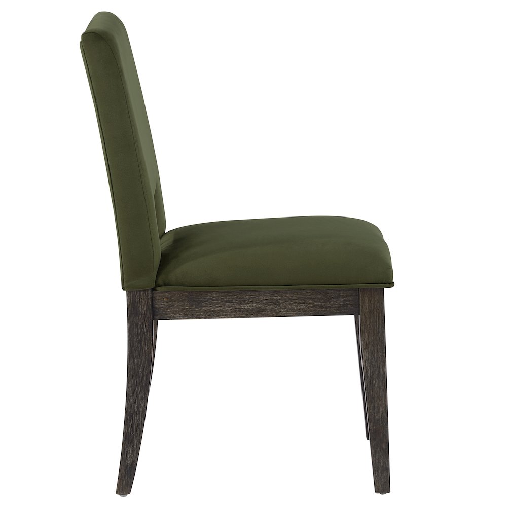 Evan Green Velvet Side Chair. Picture 2