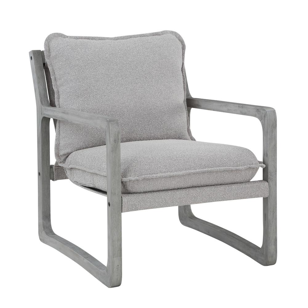 Kai Upholstered Accent Chair, Gray. Picture 2