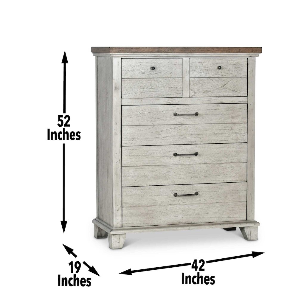 Bear Creek Five Drawer Chest. Picture 5